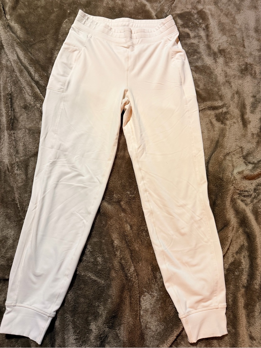 Fabletics Light Cream Track Joggers